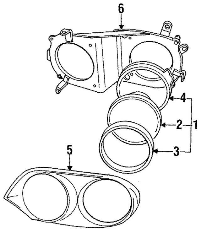 AEU1364 - Electrical: Sealed Beam Mount Ring for Jaguar Image