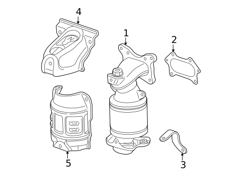 Exhaust Manifold for 2011 Honda CR-V #0