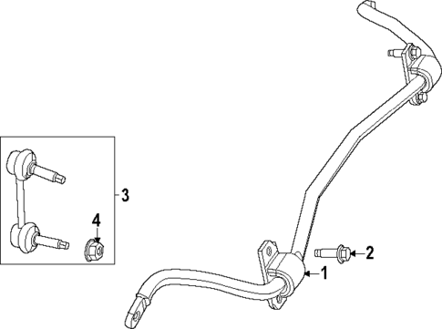 Stabilizer Bar & Components for 2022 Chrysler Pacifica #1
