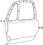 25628916 - Body: Door Shell for Oldsmobile: 88, LSS, Regency Image