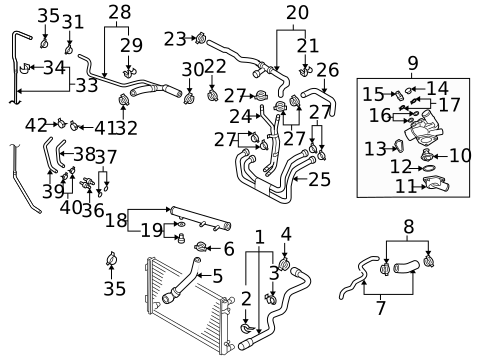 Hoses & Lines for 2006 Volkswagen Touareg #1
