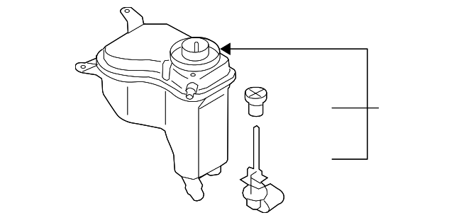 Genuine BMW Coolant Expansion Tank / Water Reservoir - OEM Part #17 11 7 573 751 For E85 E86 Models (New With 1-Year Warranty)