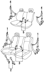 8971506950 - : Seat Belt Assembly for Honda: Passport Image
