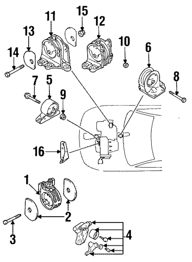 MB911266 - : Side Mount for Mitsubishi Image