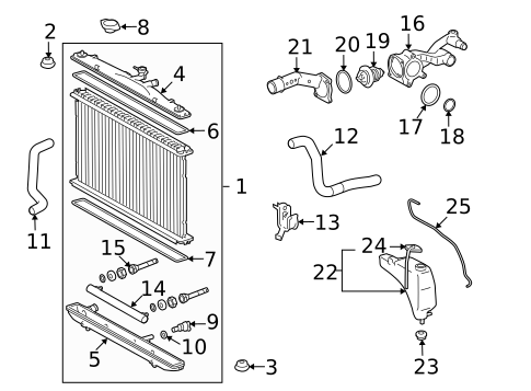 Radiator & Components for 2011 Lexus RX350 #0