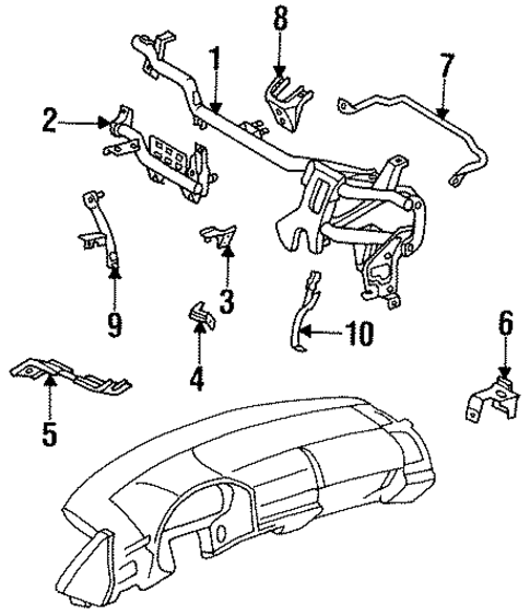 Instrument Panel Components for 1998 Mercedes-Benz CL600 #0