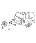 55155933AC - Wheels, Covers and Jacks: Spare Tire Bracket for Mopar Image image