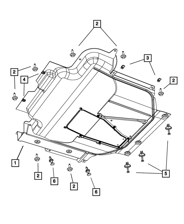 6504118 - Body Sheet Metal Except Doors: M6 X 1.00 U-nut for Mopar Image