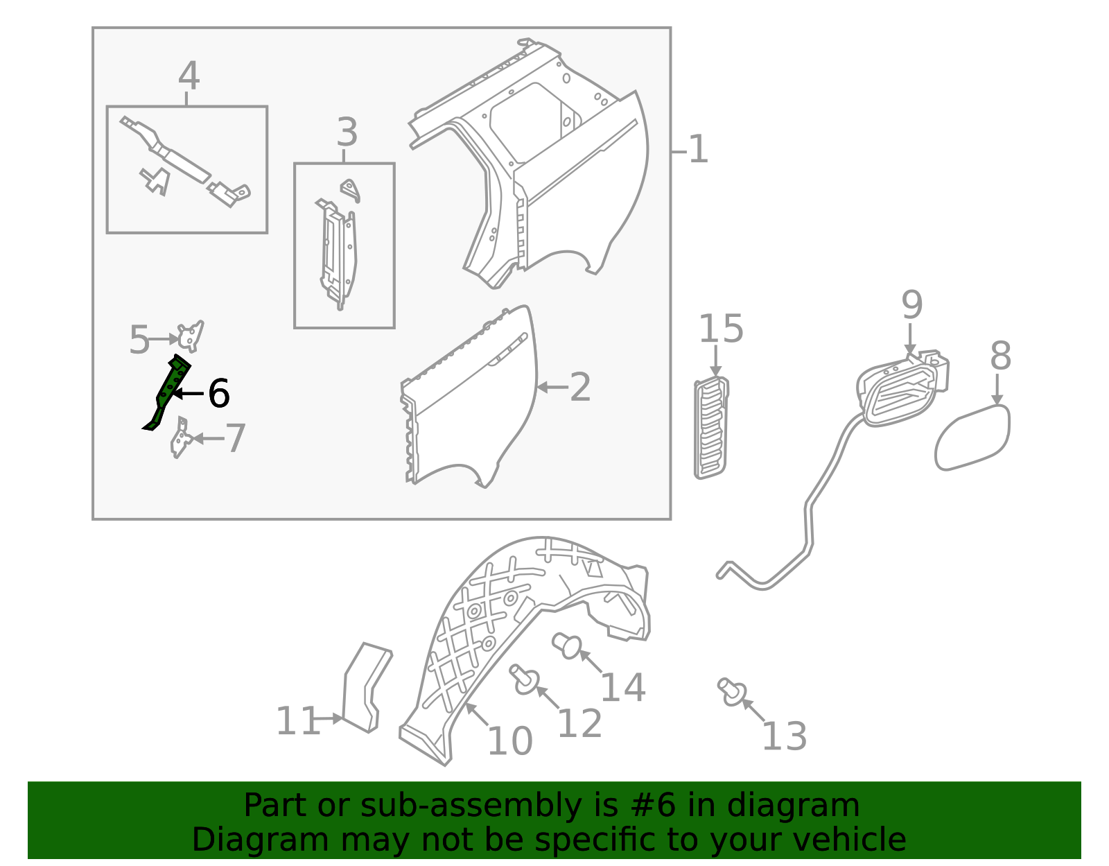 Range Rover Quarter Zip 2022-2023 Land Rover Range Rover Quarter Panel Bracket LR153365 | OEM ...