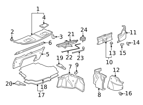 Interior Trim - Rear Body for 2000 Toyota Solara #0