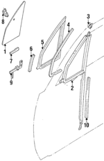 6817589110 - Body: Pivot Arm Weatherstrip for Toyota: 4Runner, Pickup Image