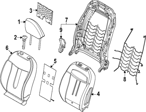 Passenger Seat Components for 2025 Mini Countryman #1