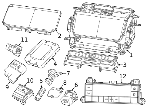 Front Console for 2024 Jeep Wagoneer L #3