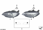 63117287018 - Lighting: Ahl-Xenon Headlight, Right for BMW Image
