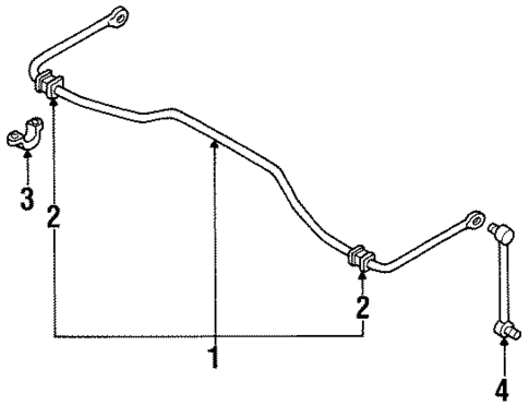Stabilizer Bar & Components for 1996 Acura SLX #1