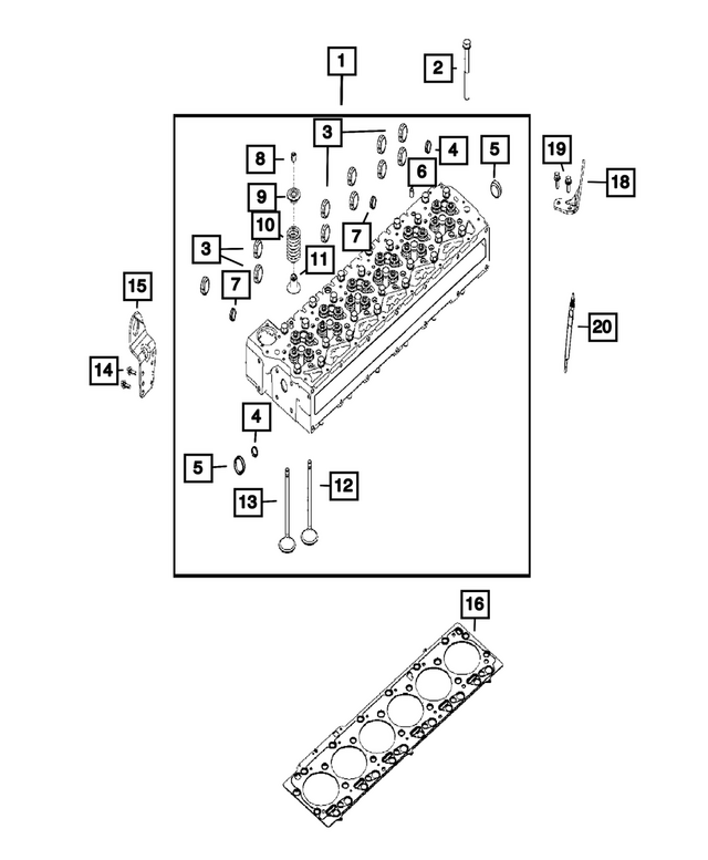 68724749AA - : Cylinder Head for Mopar Image