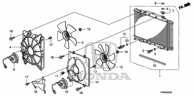 Radiator (V6) for 2012 Honda Crosstour #0