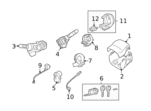 Shroud, Switches & Levers for 2006 Toyota Highlander #0