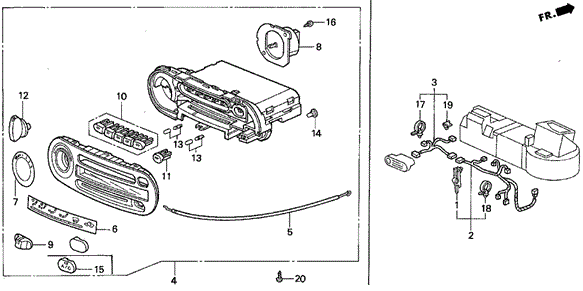 Heater Control for 1995 Honda Civic del Sol #0