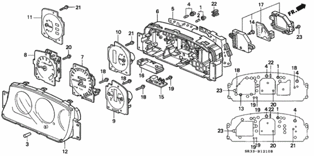 Meter Components for 1993 Honda Civic #0