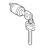 690560E020 - Body: Cylinder &amp; Keys for Toyota: Highlander, Sequoia, Sienna, Tacoma, Tundra Image