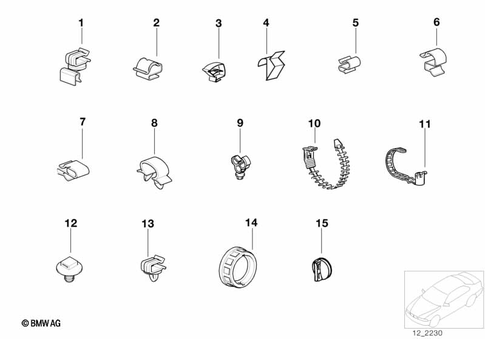 Cable Harness Fixings for 1996 BMW 325is #0