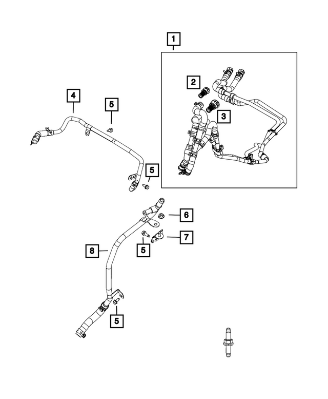 68630357AA - Air Conditioners and Heaters: Quick Type Connector for Mopar Image