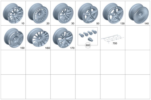 2974012300 - Wheels and Accessories: Spoke Wheel for Mercedes-Benz: EQS 450, EQS 450+, EQS 580, EQS AMG Image