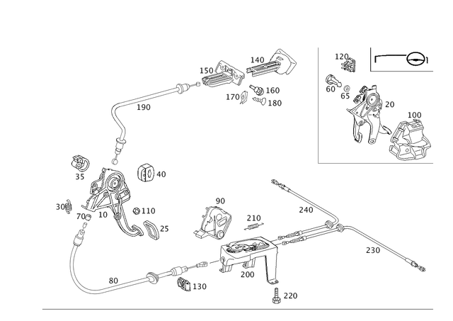 2034201684 - Brakes: Parking Brake for Mercedes-Benz: 180C, C230, C240, C280, C32 AMG, C320, C350, C55 AMG, CL500, CL55 AMG, CLK320, CLK350, CLK500, CLK55 AMG, CLK550, CLK63 AMG, CLS500, CLS55 AMG, CLS550, CLS63 AMG, E320, E500, E55 AMG, S430, S55 AMG, SL500, SL55 AMG, SL550, SL600, SL63 AMG, SL65 AMG Image image