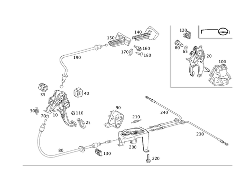 Foot Operated Parking Brake for 2007 Mercedes-Benz CLS63 AMG #0