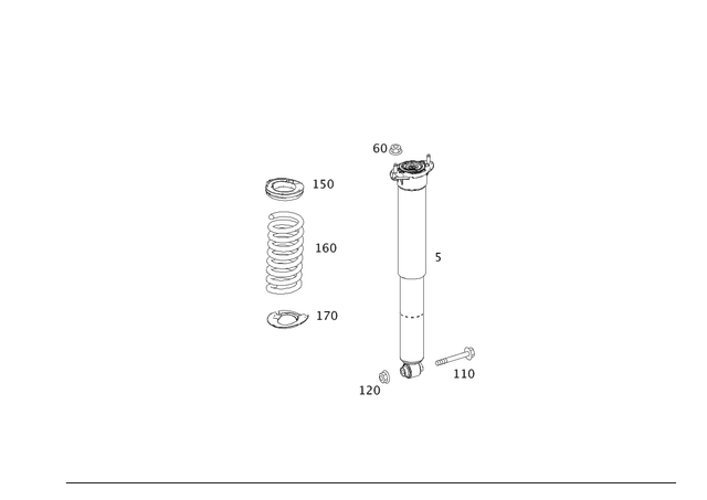 2043200531 - : Shock Absorber for Mercedes-Benz Image