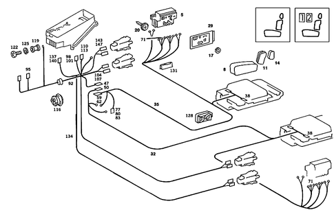 Electric Seat Adjuster for 1989 Mercedes-Benz 190 E #0