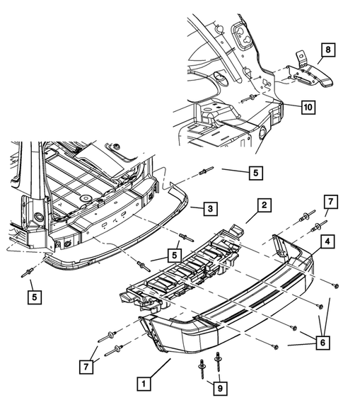 Rear Bumper and Fascia for 2008 Jeep Liberty #0