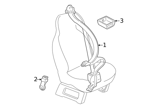 Seat Belt for 2001 GMC Safari #2