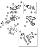 68405357AD - Fuel and Accelerator Pedal: Air Cleaner Bracket for Mopar Image