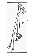 AC3Z28611B08AC - Body: Lap &amp; Shoulder Belt for Ford: F-250 Super Duty, F-350 Super Duty Image