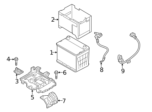 Battery & Related Components for 2012 Hyundai Azera #0