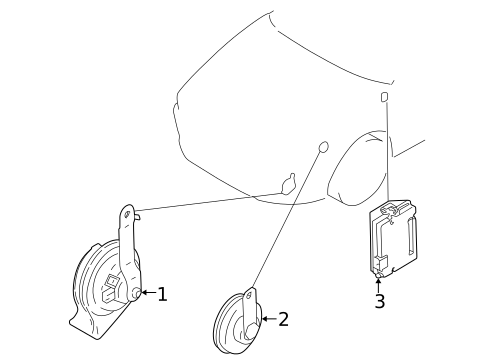 Horn for 2002 Mitsubishi Galant #0