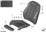 52107985176 - Individual Equipment: Cover, Sports Seat, Leather for BMW: 320i, 320iX, 328d, 328dX, 328i, 328iX, 330e, 330i, 330iX, 335i, 335iX, 340i, 340iX, 428i, 428iX, 430i, 430iX, 435i, 435iX, 440i, 440iX, Hybrid 3 Image image