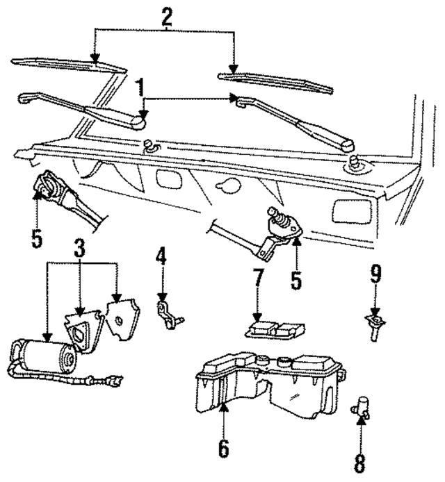 WMV437ARM - Body: Wiper Motor for Ford: Bronco II, Explorer, Ranger Image