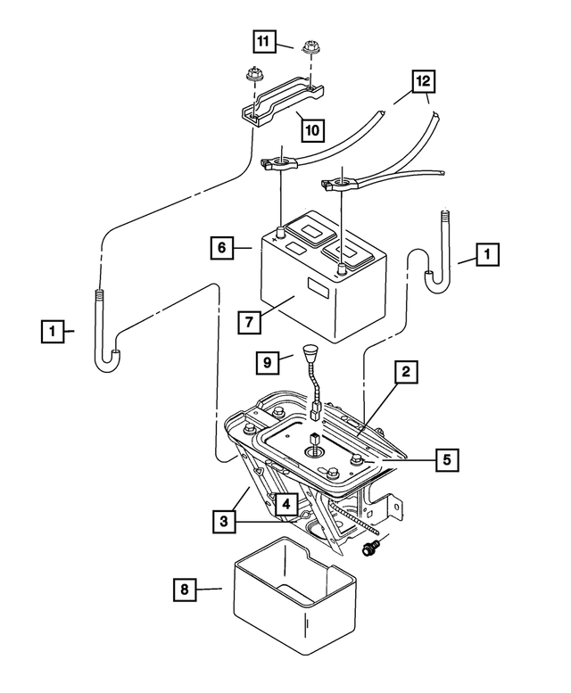 5101980AA - Electrical: Battery Tray Reinforcement, Right for Mopar Image