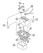 55174728 - : Battery Tray for Mopar Image