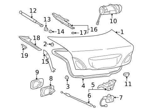 Lid & Components for 2002 Lexus LS430 #0