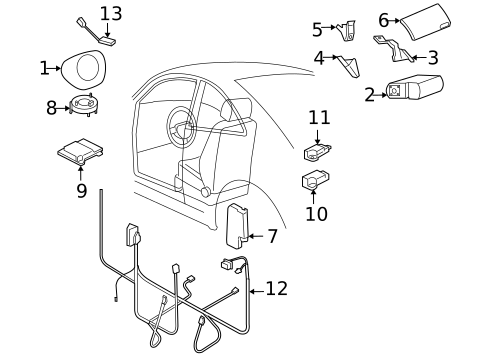 Air Bag Components for 1998 Volkswagen Beetle #0