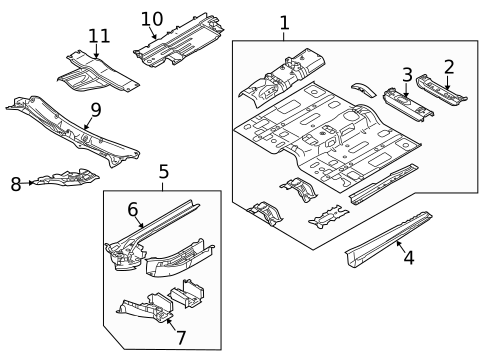 Floor & Rails for 2011 Mazda CX-7 #0