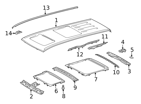Roof & Components for 2019 Toyota Sienna #2