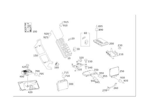 Controller Disk and Fuse Box in Trunk for 2009 Mercedes-Benz GL550 #0