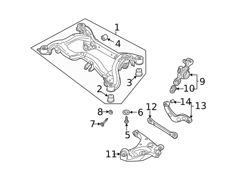 Rear Suspension for 2005 Audi A4 Quattro #1