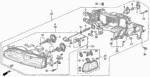33103SM4A03 - Electrical/Exhaust/Heater/Fuel: HEADLIGHT UNIT, R. for Honda Image