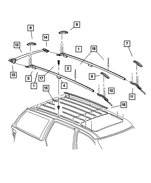 « 5017213AA –  : Galerie De Toit Traverse pour Mopar Image »